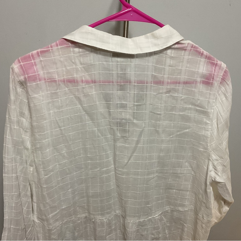 J.Jill White 3/4 Sleeve Blouse Size M NWT - Picture 7 of 10